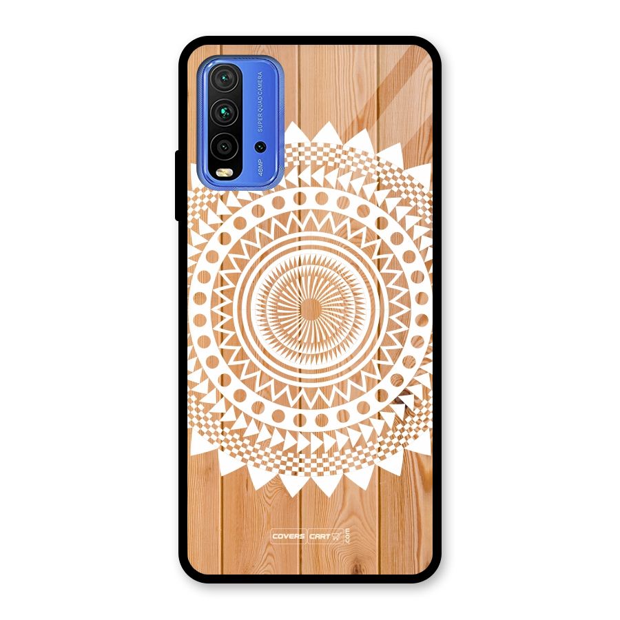 Mandala Design Glass Back Case for Redmi 9 Power