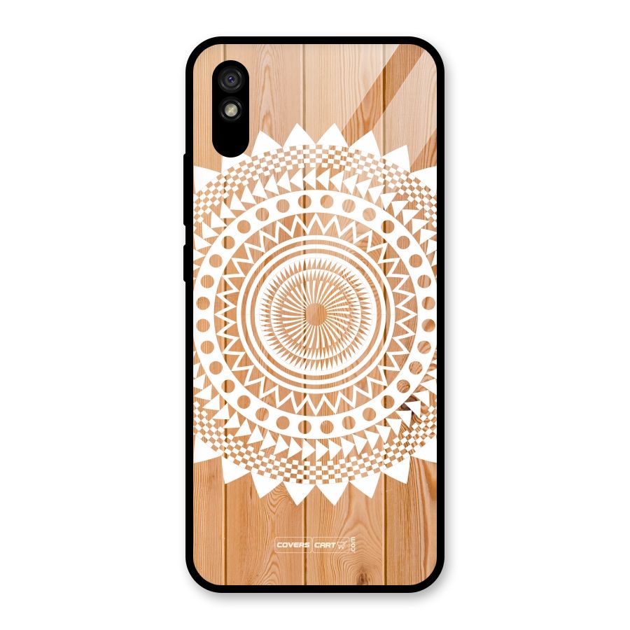 Mandala Design Glass Back Case for Redmi 9i