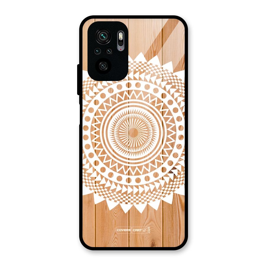 Mandala Design Glass Back Case for Redmi Note 10S