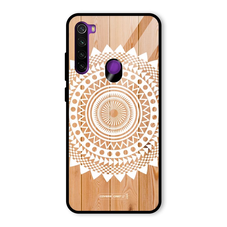 Mandala Design Glass Back Case for Redmi Note 8