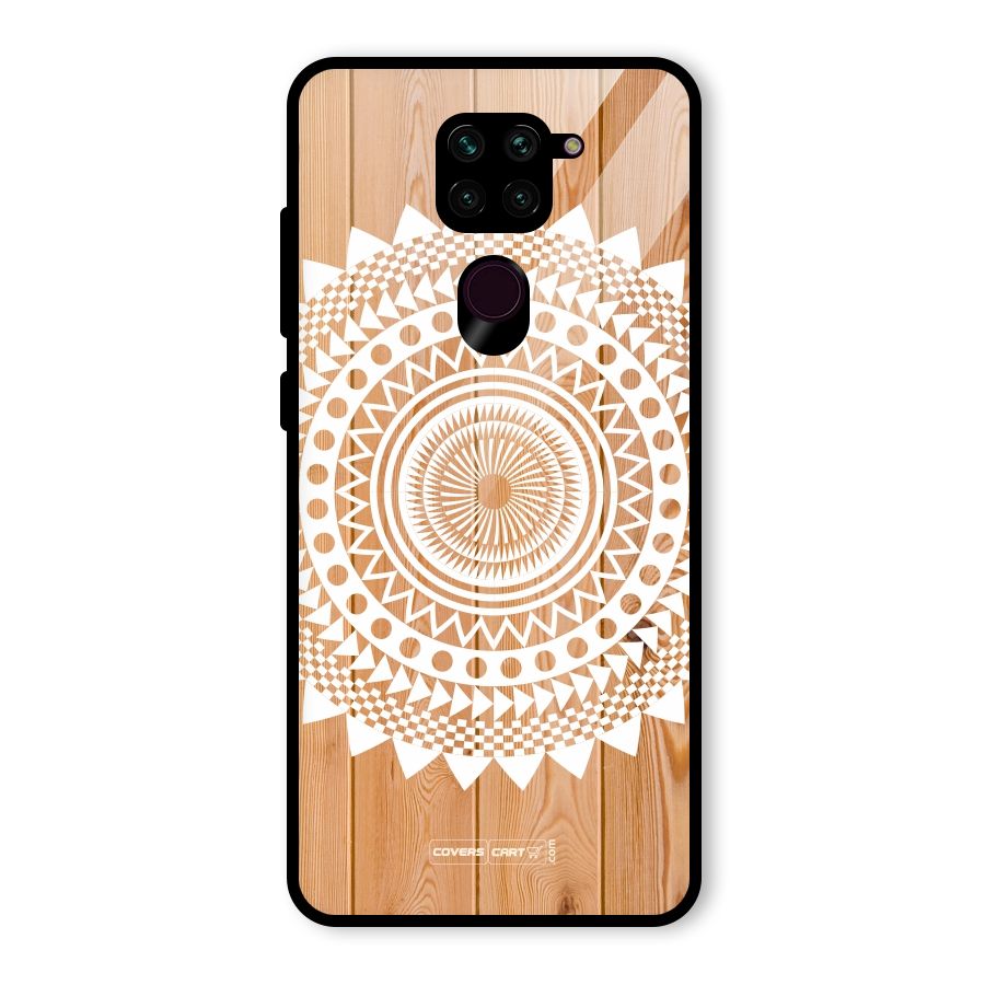 Mandala Design Glass Back Case for Redmi Note 9