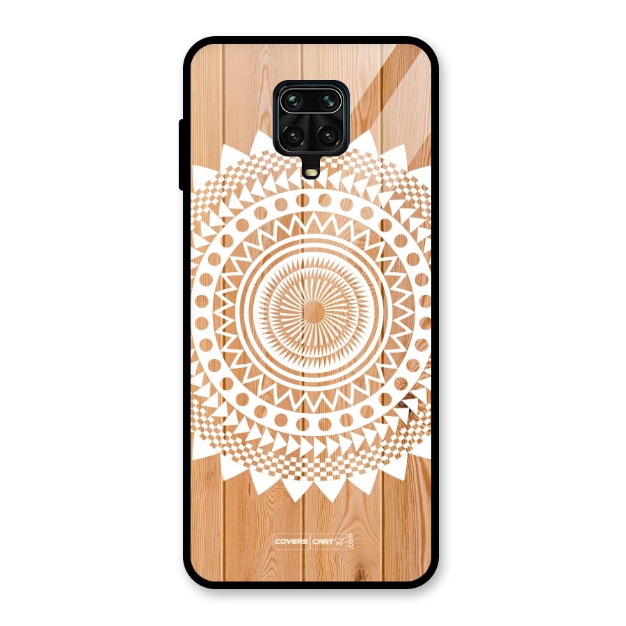 Mandala Design Glass Back Case for Redmi Note 9 Pro