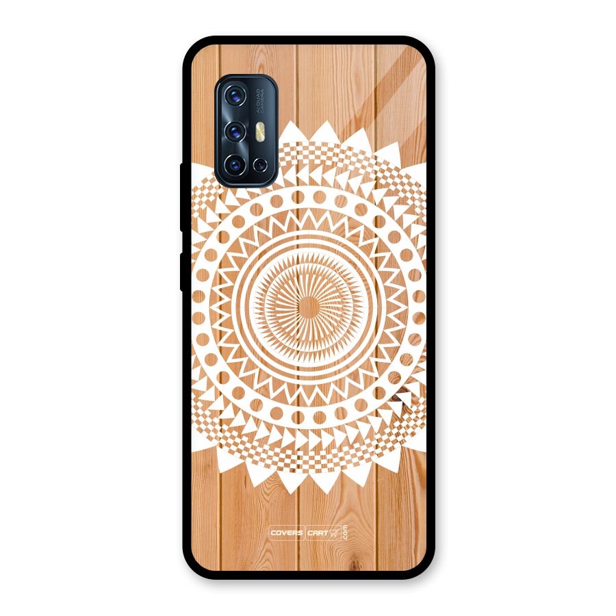 Mandala Design Glass Back Case for Vivo V17