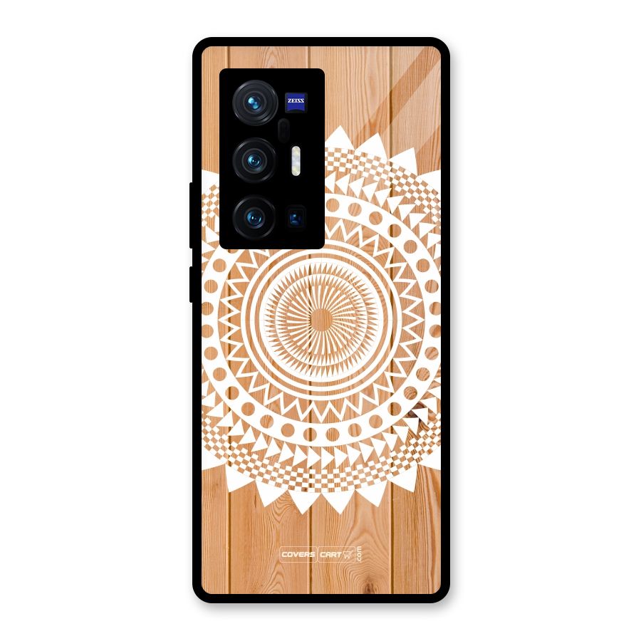 Mandala Design Glass Back Case for Vivo X70 Pro Plus