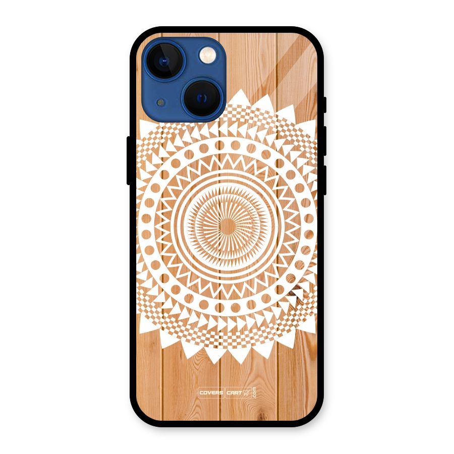 Mandala Design Glass Back Case for iPhone 13 Mini