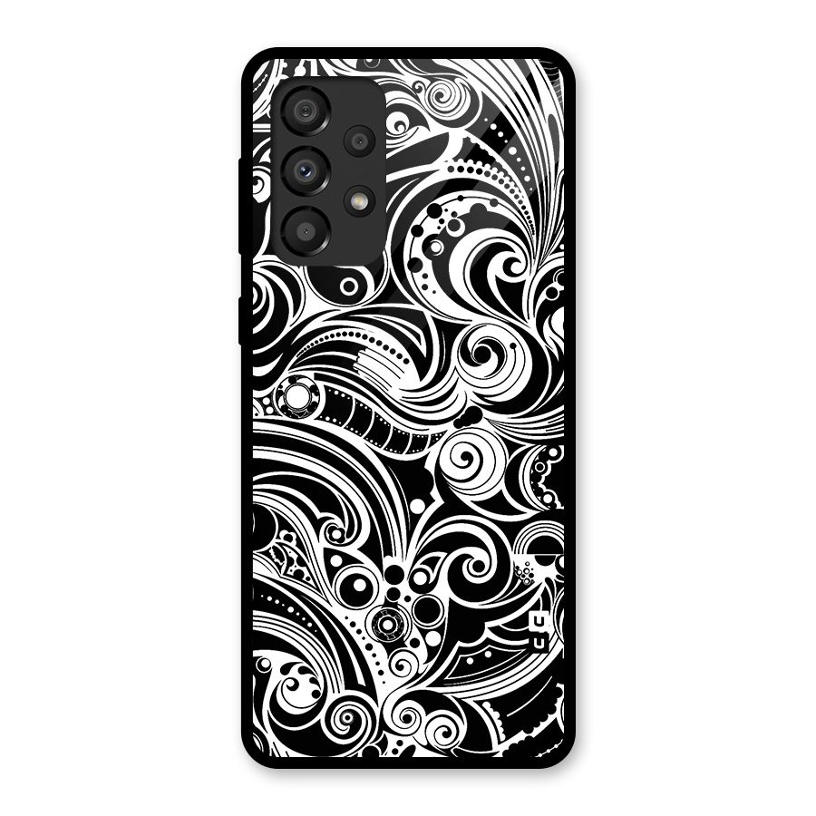 Maori Art Design Abstract Glass Back Case for Galaxy A33 5G
