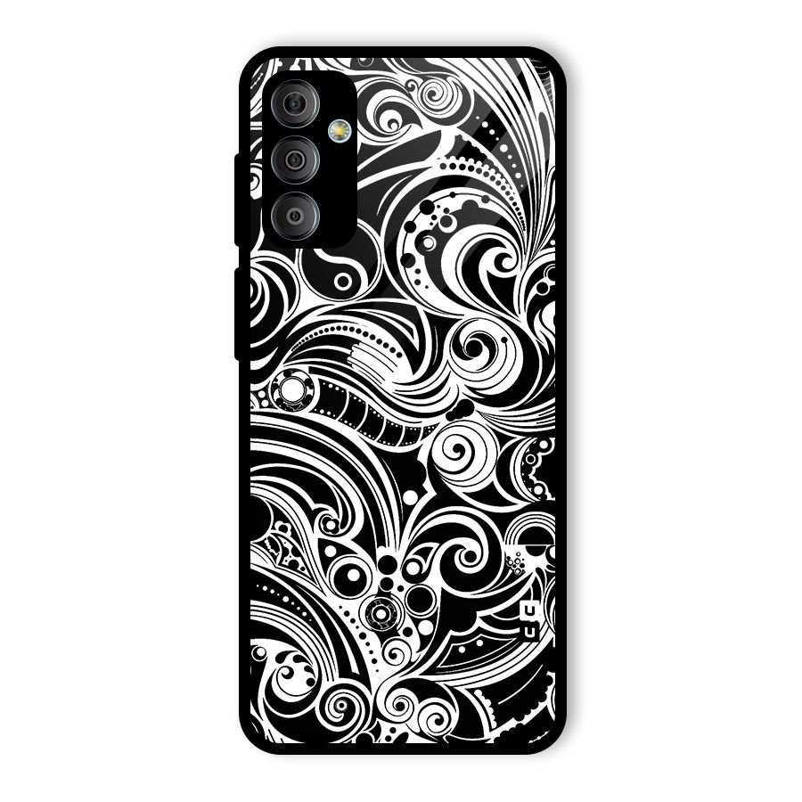 Maori Art Design Abstract Glass Back Case for Galaxy F23