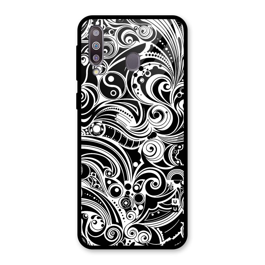 Maori Art Design Abstract Glass Back Case for Galaxy M30