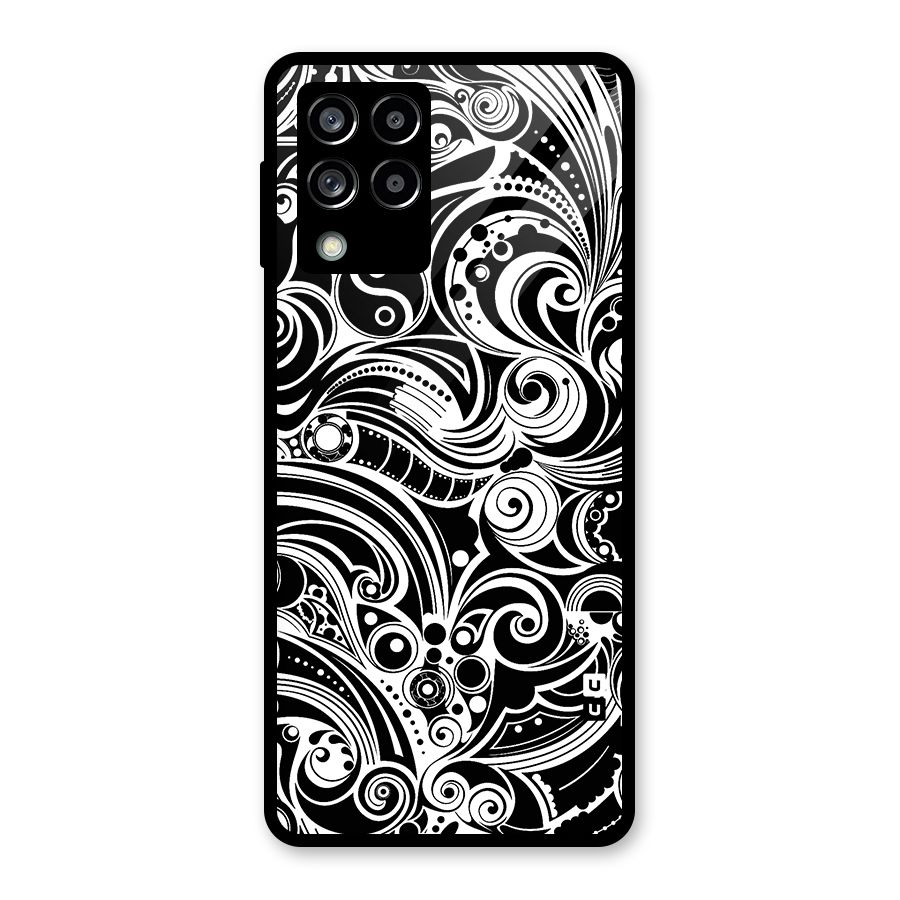 Maori Art Design Abstract Glass Back Case for Galaxy M53 5G