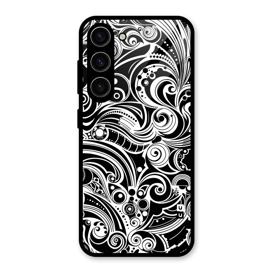 Maori Art Design Abstract Glass Back Case for Galaxy S23