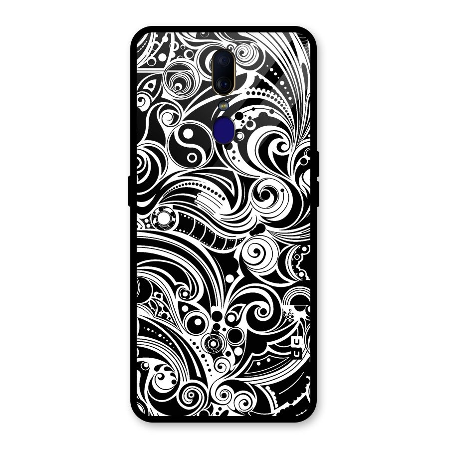 Maori Art Design Abstract Glass Back Case for Oppo F11
