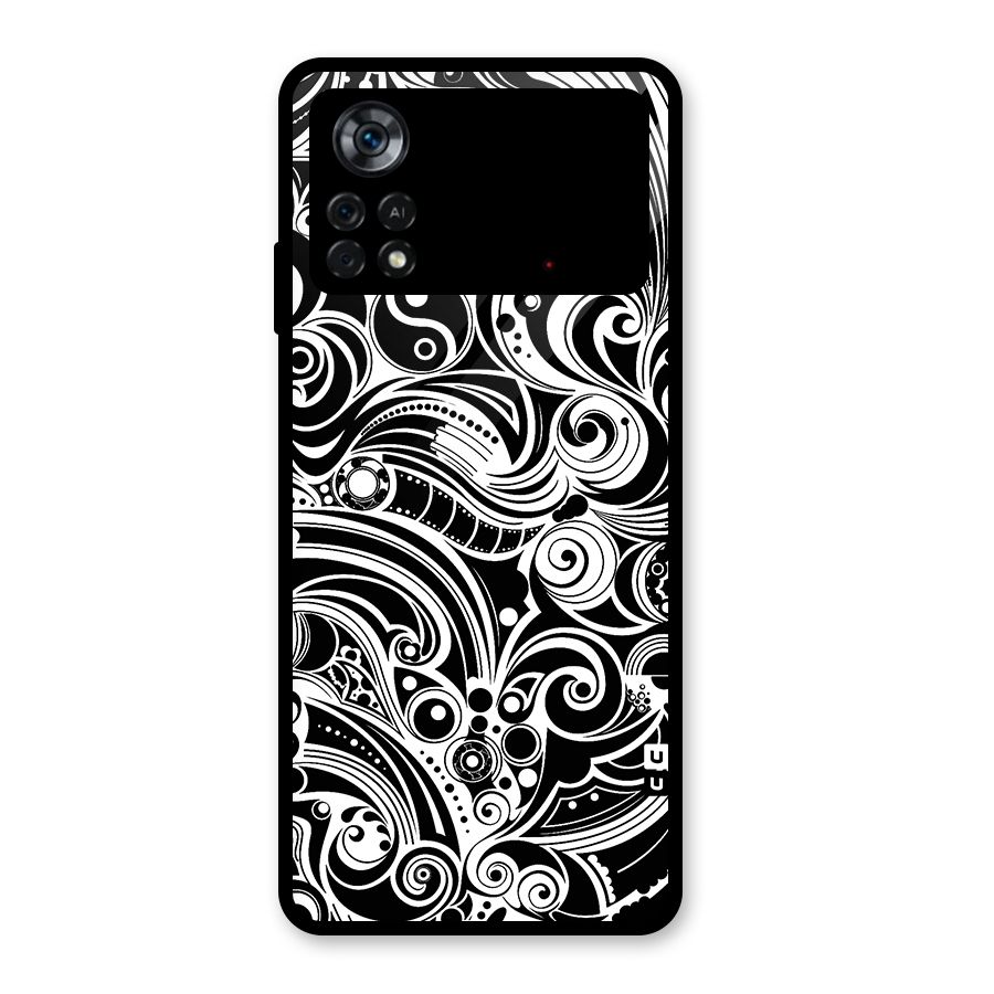 Maori Art Design Abstract Glass Back Case for Poco X4 Pro 5G