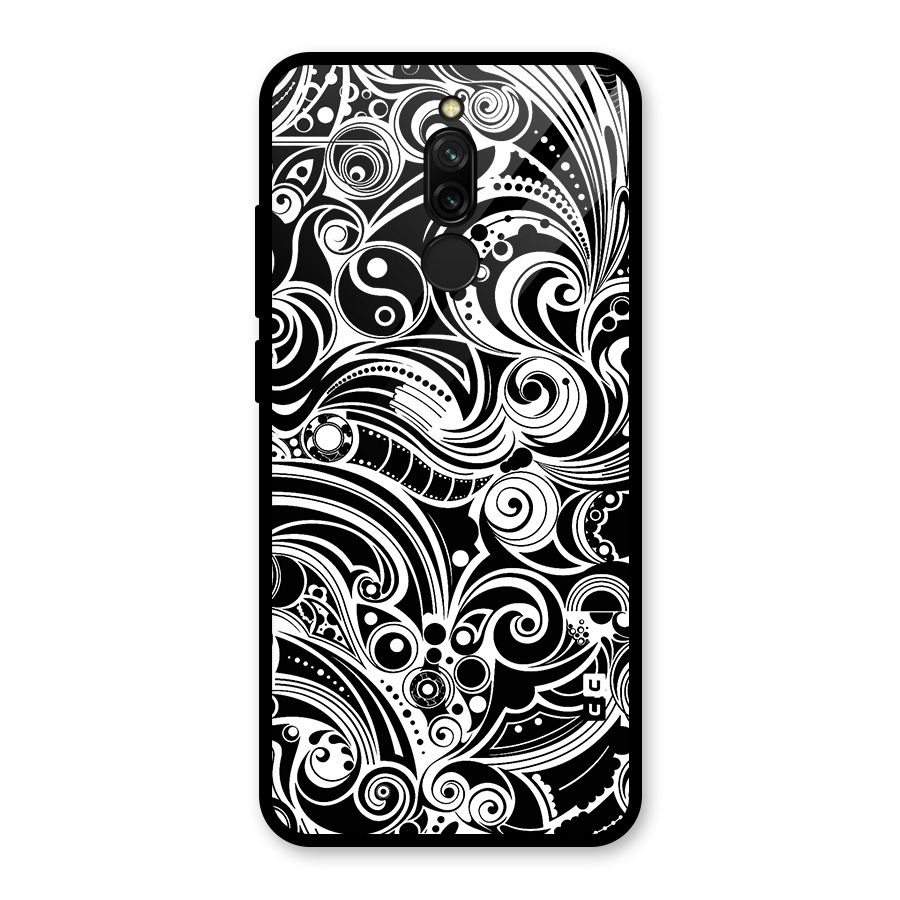 Maori Art Design Abstract Glass Back Case for Redmi 8