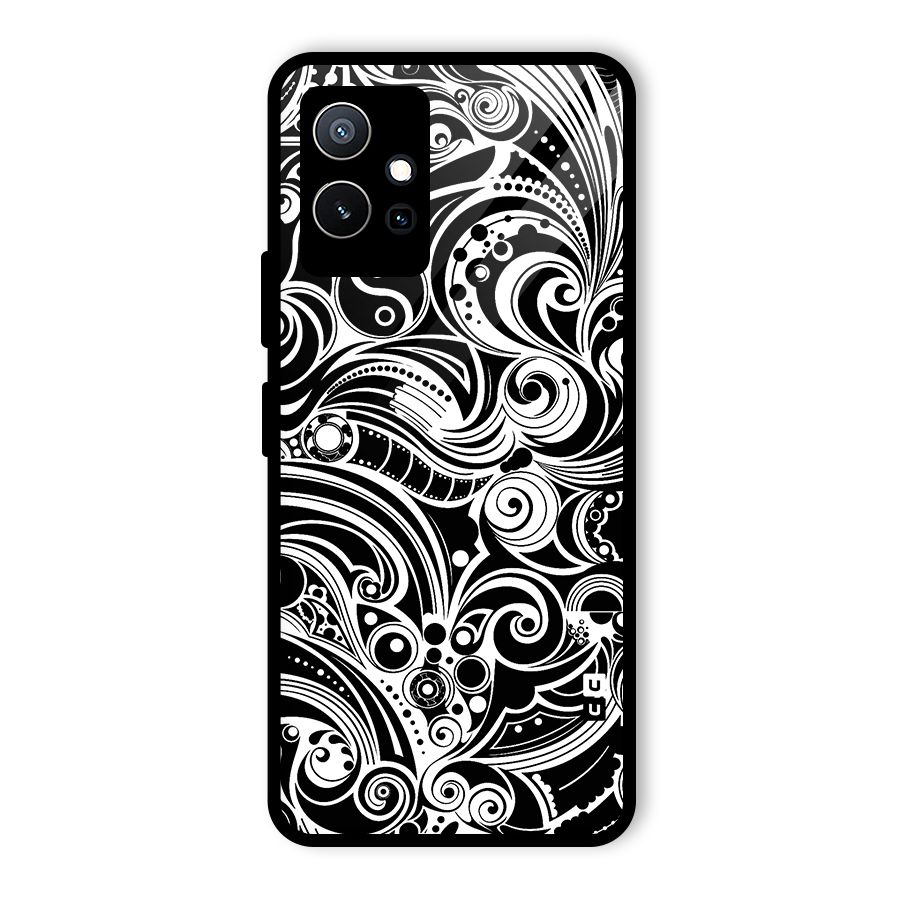 Maori Art Design Abstract Glass Back Case for Vivo T1 5G