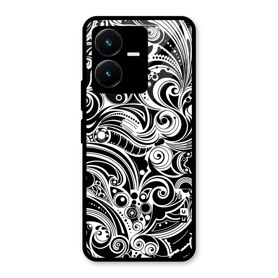 Maori Art Design Abstract Glass Back Case for Vivo Y22