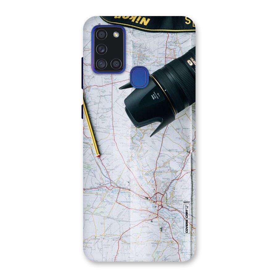 Map And Camera Back Case for Galaxy A21s