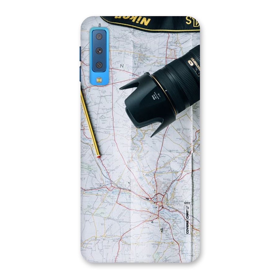 Map And Camera Back Case for Galaxy A7 (2018)
