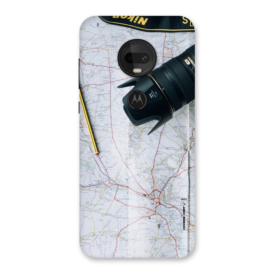 Map And Camera Back Case for Moto G7