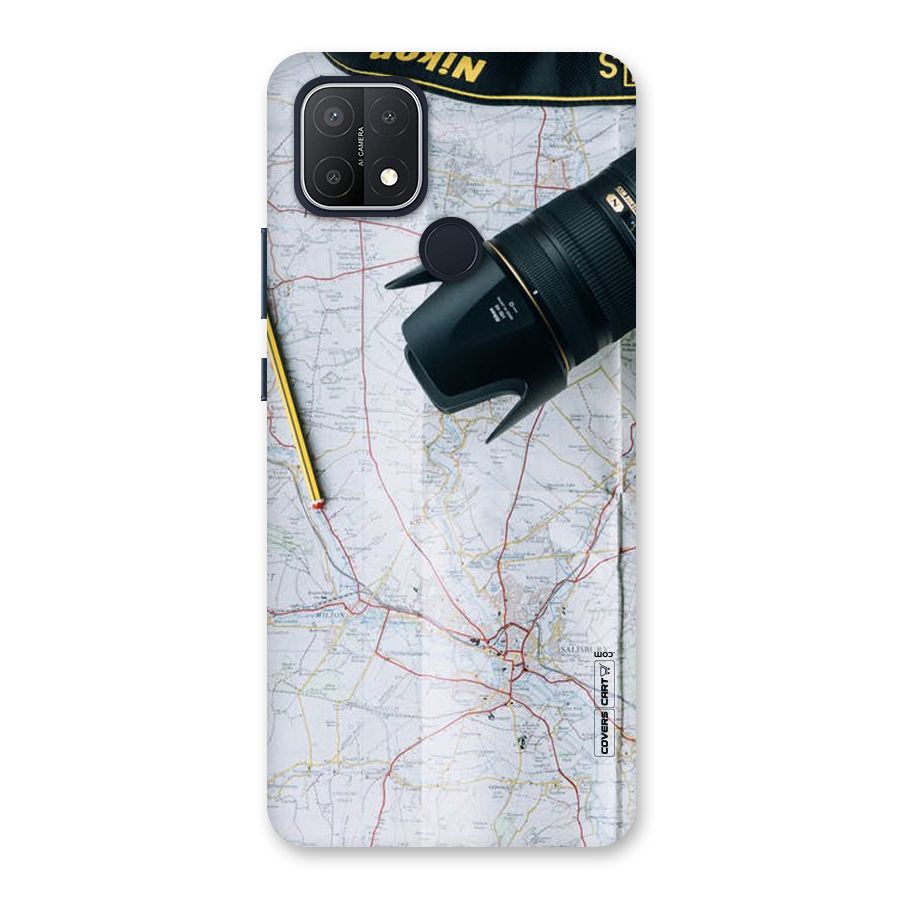 Map And Camera Back Case for Oppo A15