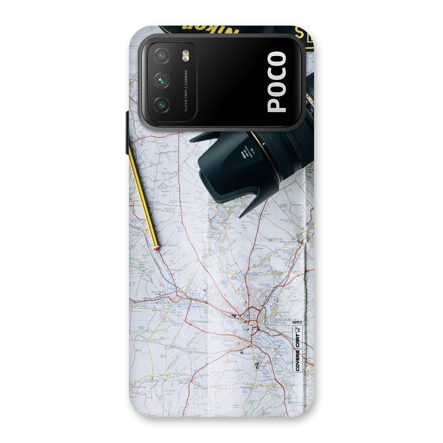 Map And Camera Back Case for Poco M3