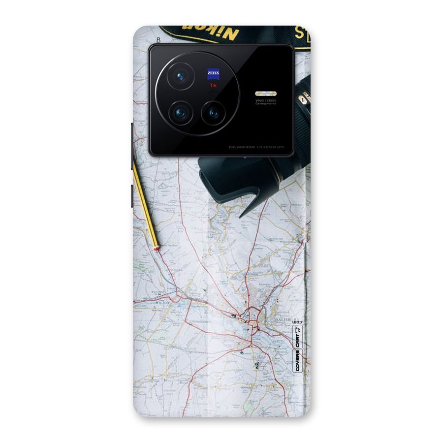 Map And Camera Back Case for Vivo X80