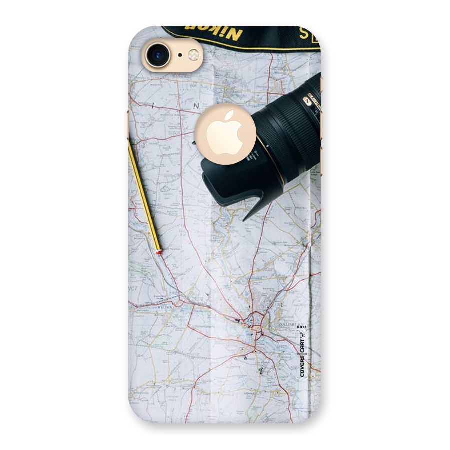 Map And Camera Back Case for iPhone 7 Logo Cut