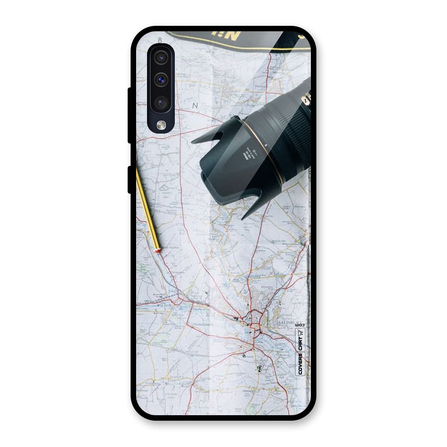 Map And Camera Glass Back Case for Galaxy A30s