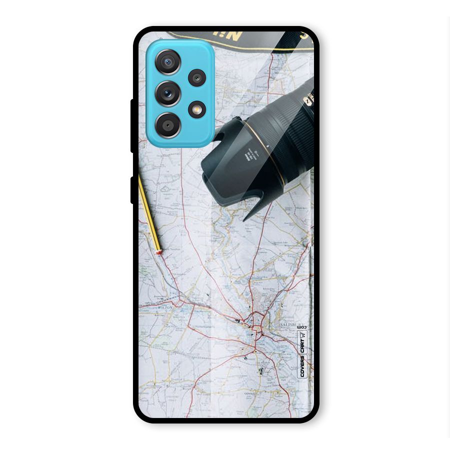 Map And Camera Glass Back Case for Galaxy A52