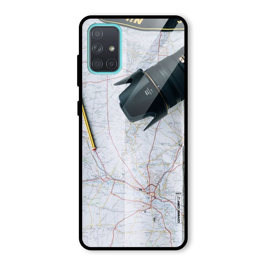 Map And Camera Glass Back Case for Galaxy A71