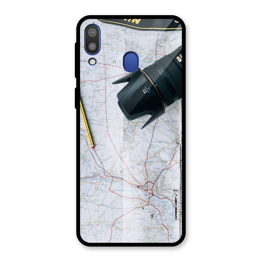 Map And Camera Glass Back Case for Galaxy M20