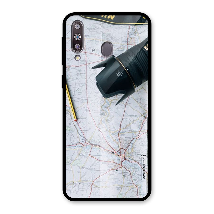 Map And Camera Glass Back Case for Galaxy M30
