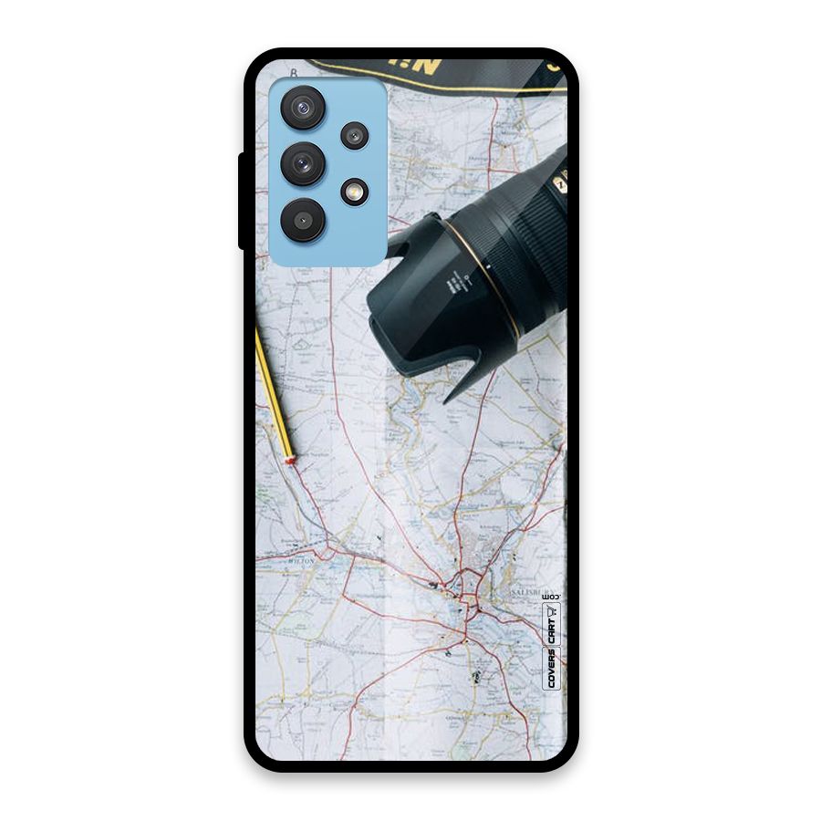 Map And Camera Glass Back Case for Galaxy M32 5G