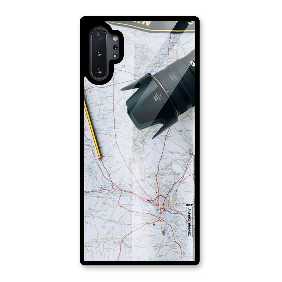Map And Camera Glass Back Case for Galaxy Note 10 Plus