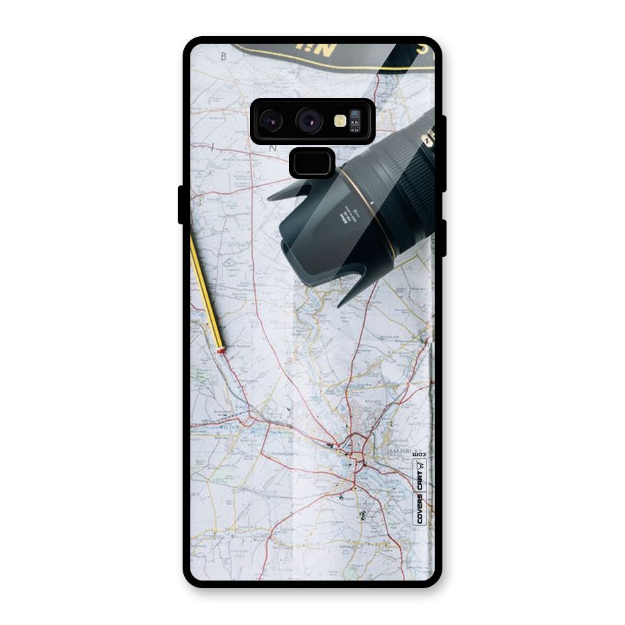 Map And Camera Glass Back Case for Galaxy Note 9