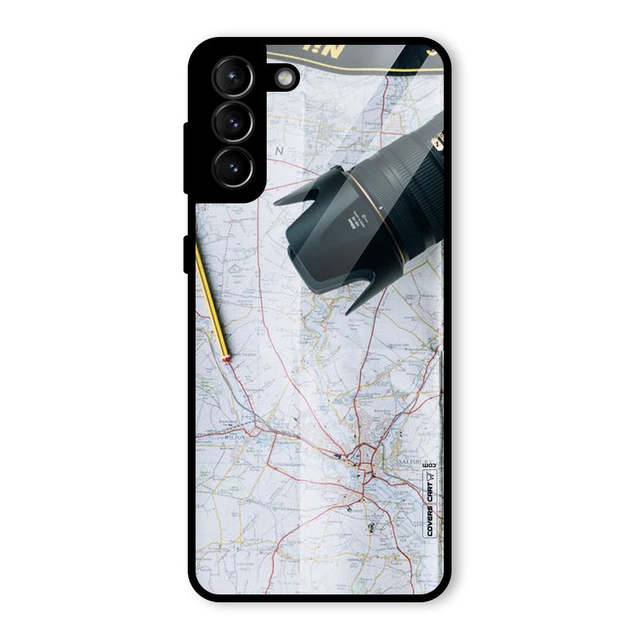 Map And Camera Glass Back Case for Galaxy S21 Plus
