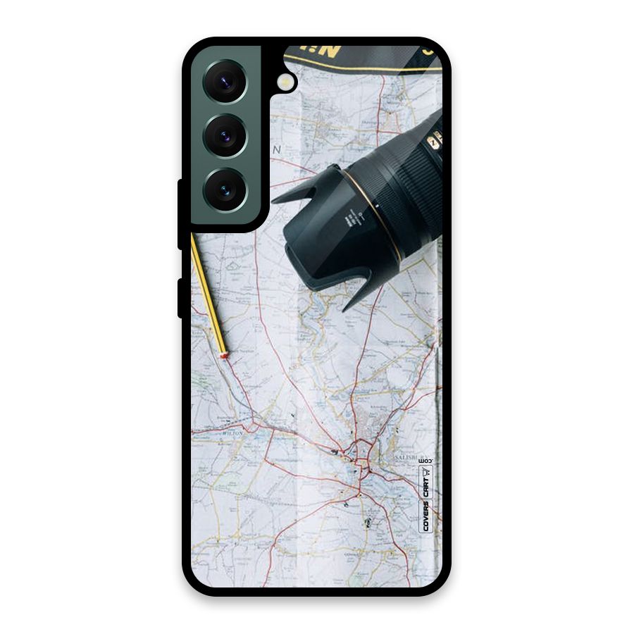 Map And Camera Glass Back Case for Galaxy S22 5G