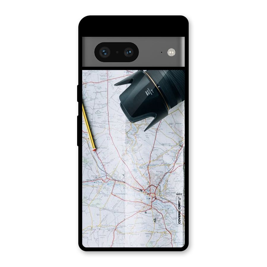 Map And Camera Glass Back Case for Google Pixel 7