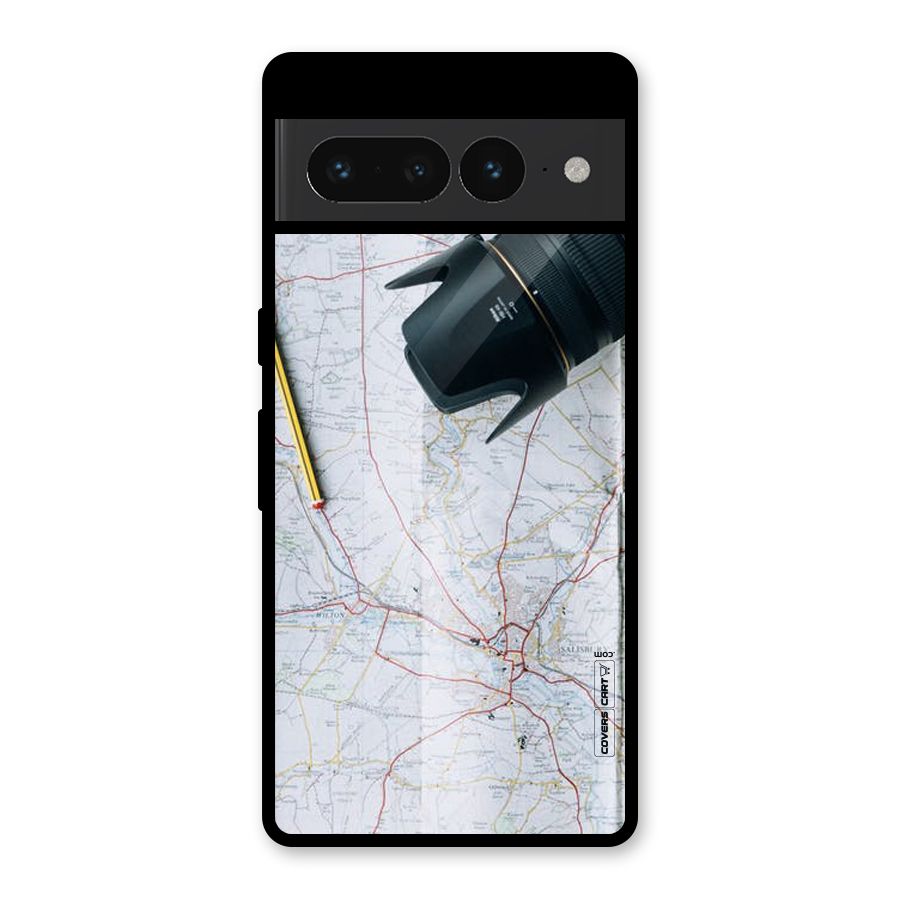 Map And Camera Glass Back Case for Google Pixel 7 Pro