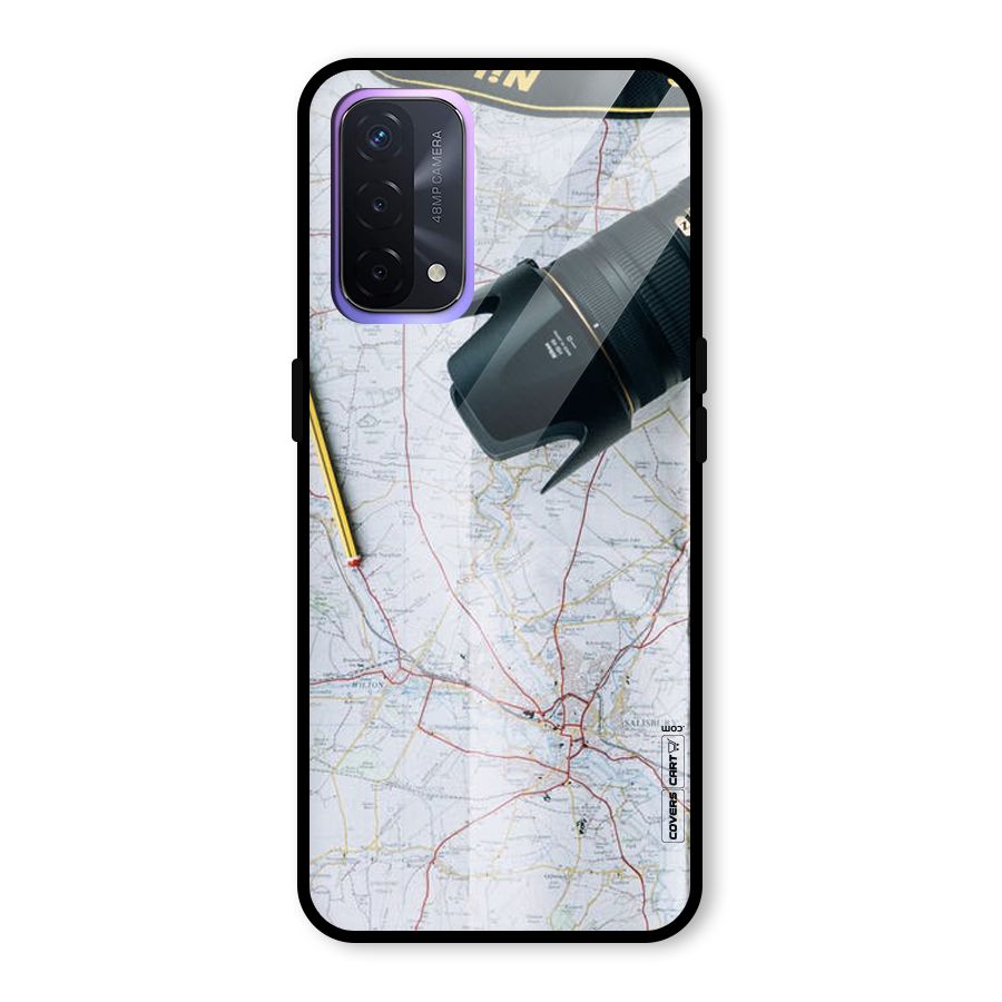 Map And Camera Glass Back Case for Oppo A74 5G