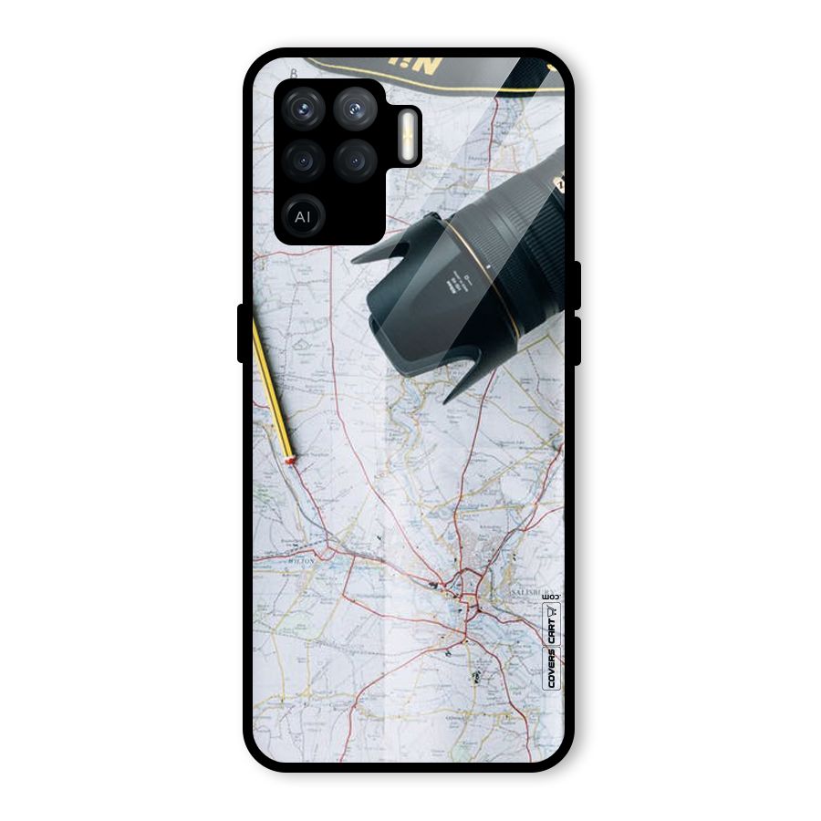 Map And Camera Glass Back Case for Oppo F19 Pro