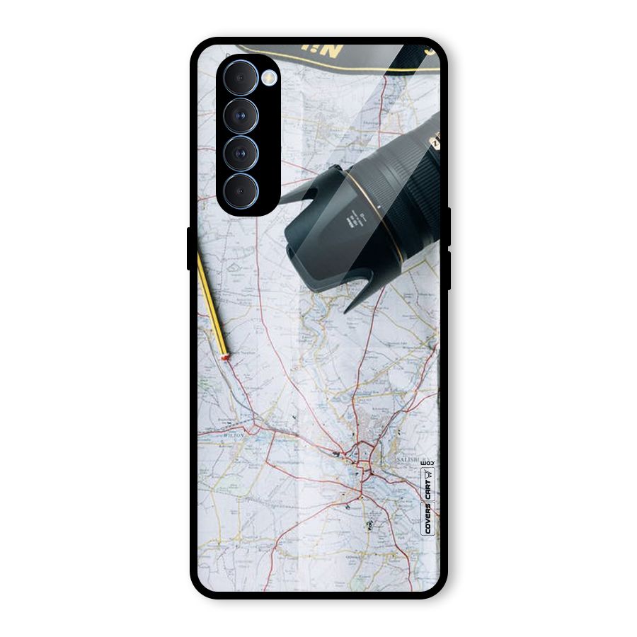 Map And Camera Glass Back Case for Oppo Reno4 Pro