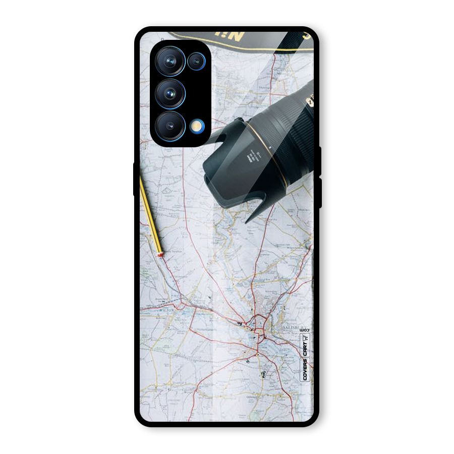 Map And Camera Glass Back Case for Oppo Reno5 Pro 5G