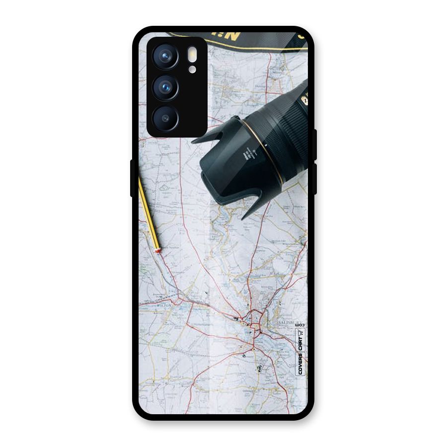 Map And Camera Glass Back Case for Oppo Reno6 5G
