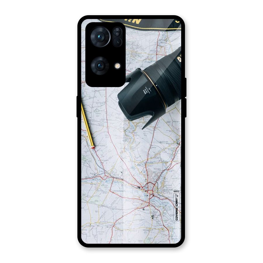 Map And Camera Glass Back Case for Oppo Reno7 Pro 5G