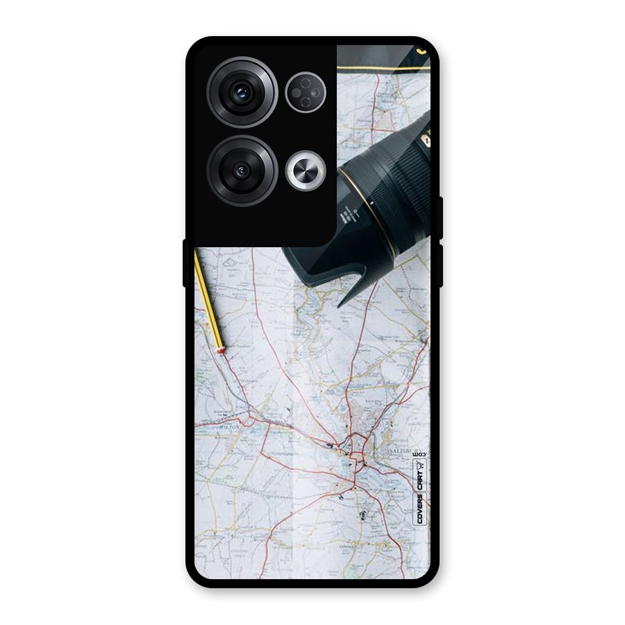 Map And Camera Glass Back Case for Oppo Reno8 Pro 5G