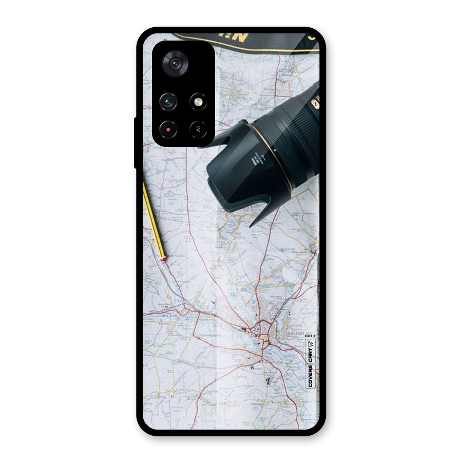 Map And Camera Glass Back Case for Poco M4 Pro 5G