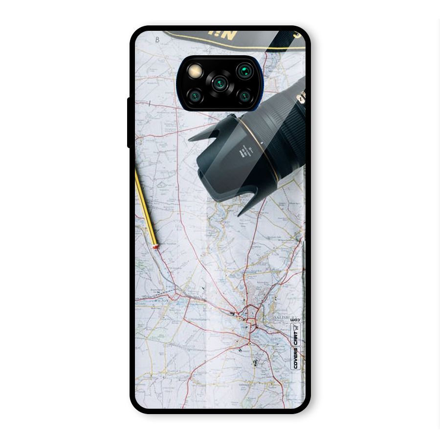 Map And Camera Glass Back Case for Poco X3 Pro