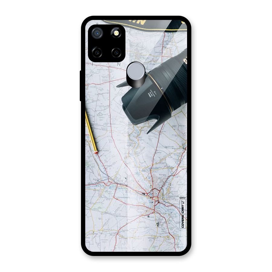 Map And Camera Glass Back Case for Realme C12