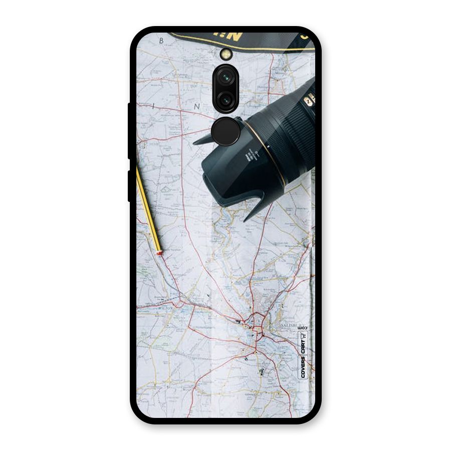 Map And Camera Glass Back Case for Redmi 8