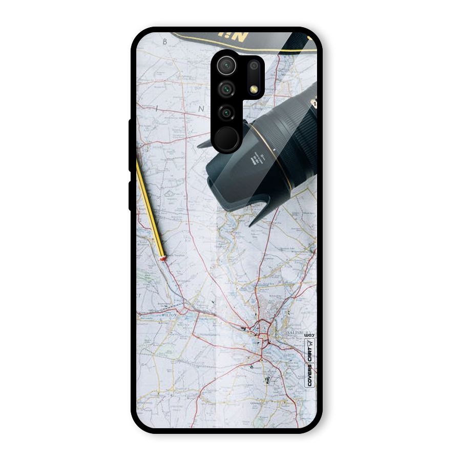 Map And Camera Glass Back Case for Redmi 9 Prime